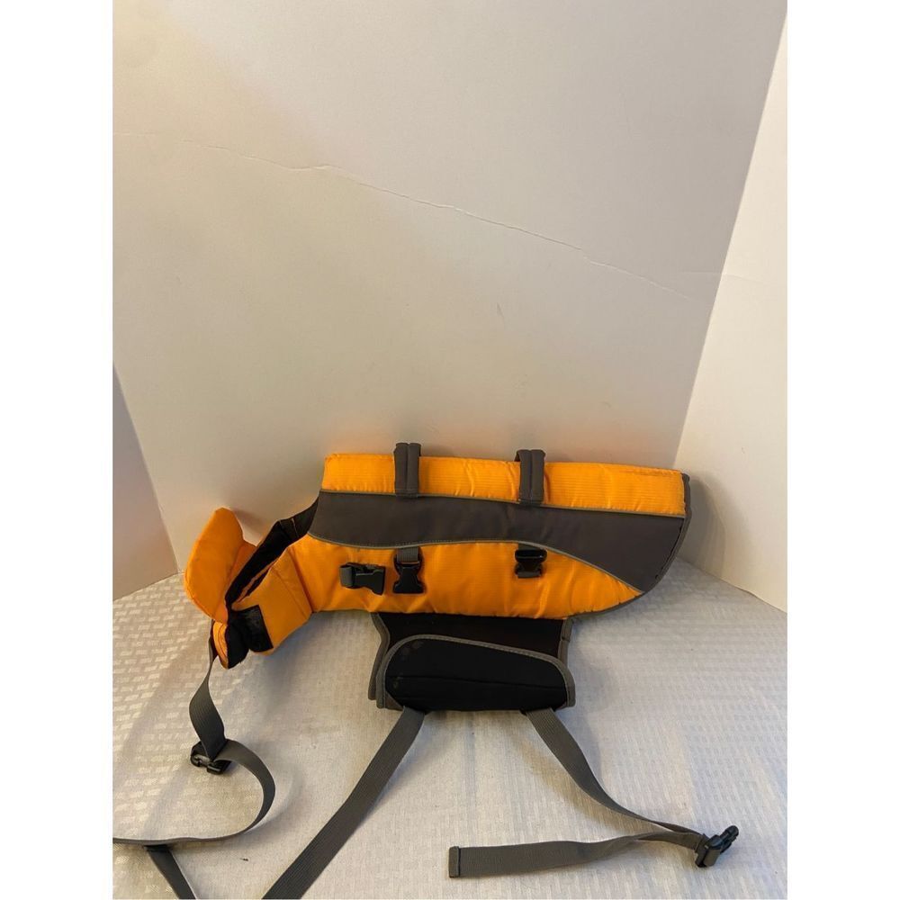 Dog life vest orange‎ 16” long